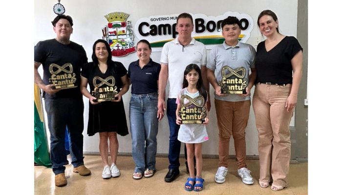 Campo Bonito - Todos dos representantes do municipio trouxeram trofeus da final do Canta Cantu